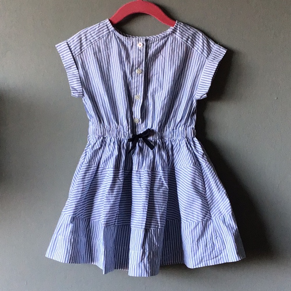 Crewcuts blue and white striped dress